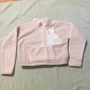 Cozy Pink Fleece Pullover, size medium